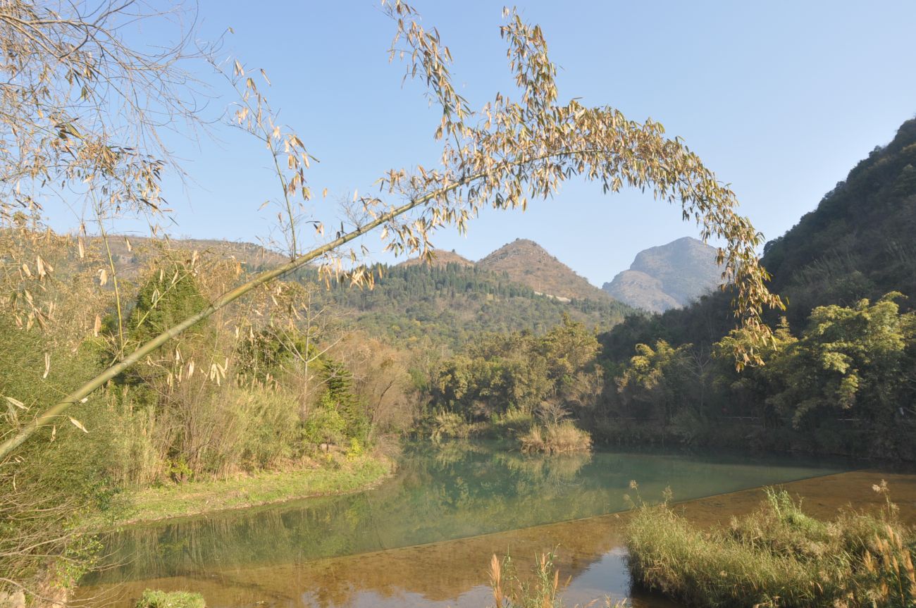 Окрестности водопада Цзюлун, image of landscape/habitat.