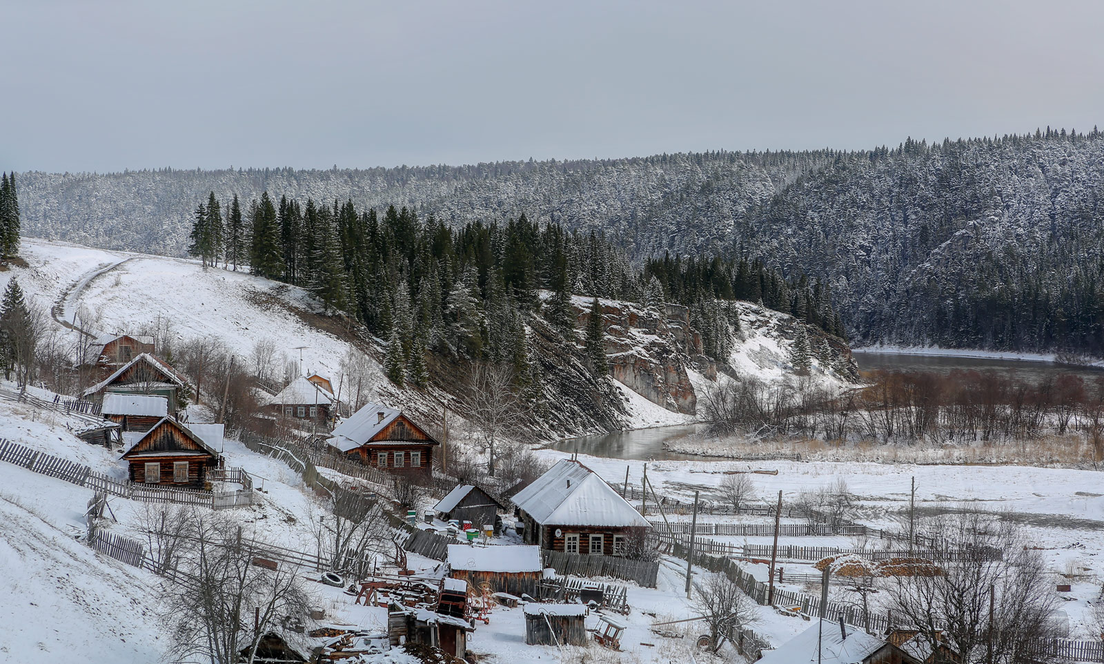 Село Кын зимой