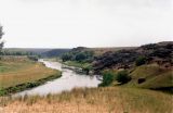 Правый берег Кальмиуса напротив Красного Октября, image of landscape/habitat.