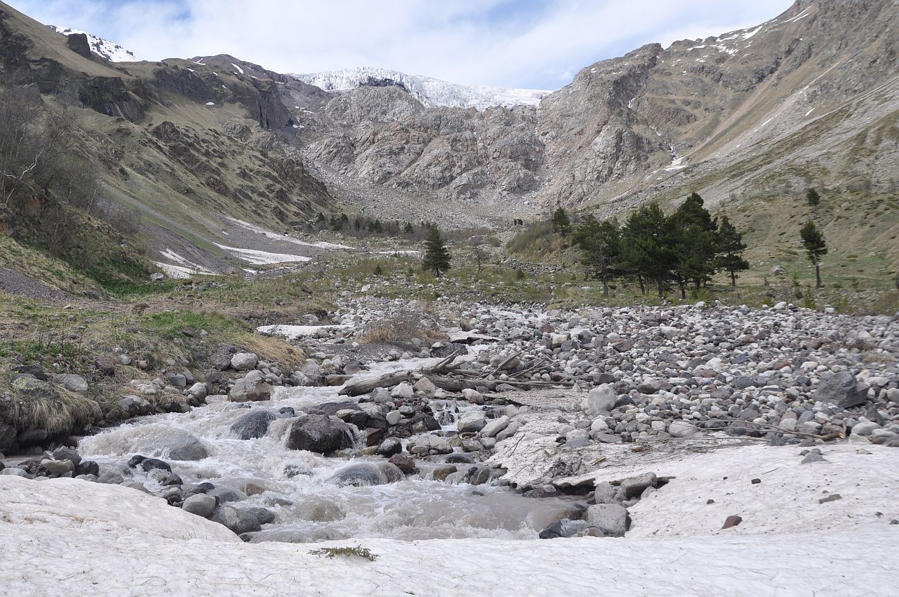 Долина реки Терскол, image of landscape/habitat.