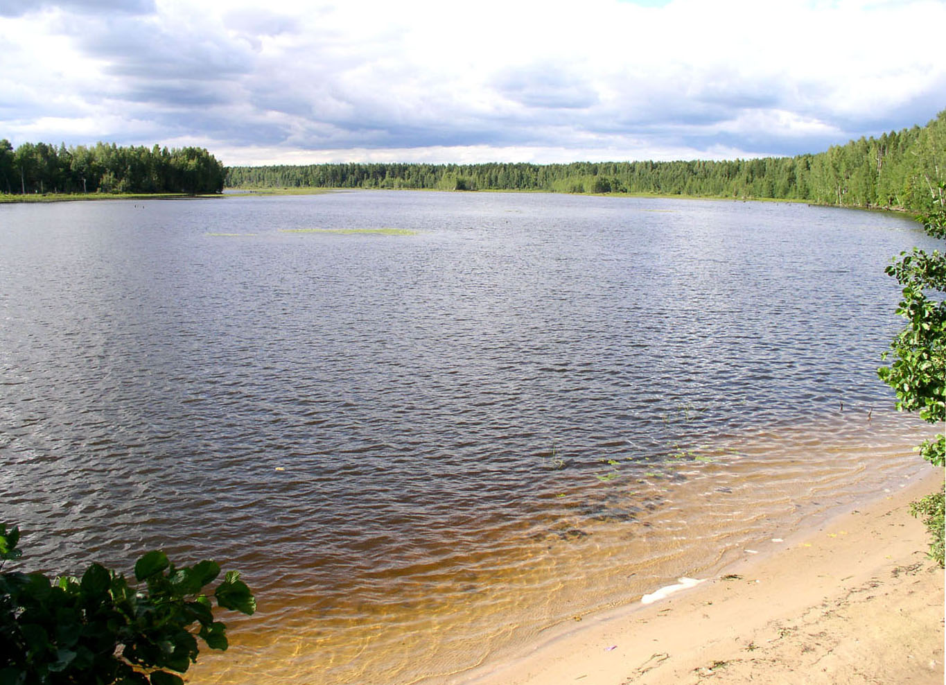 Чебоксарское водохранилище, изображение ландшафта.