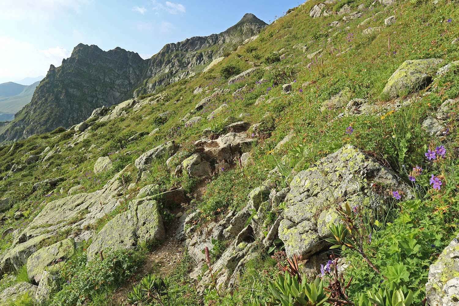 Перевал Загеданских озёр, изображение ландшафта.