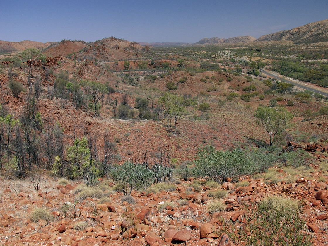 Alice Springs и окрестности, изображение ландшафта.