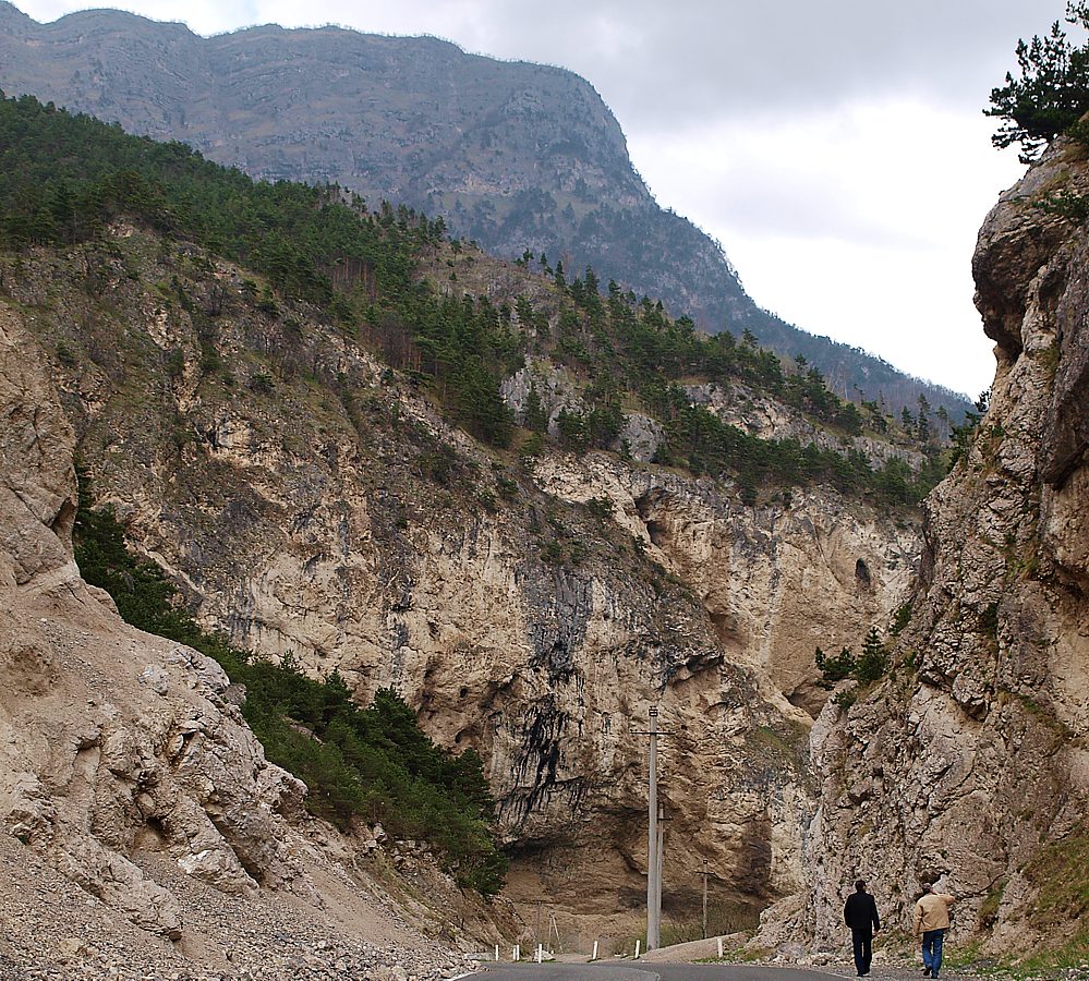 Середина Куртатинского ущелья, image of landscape/habitat.