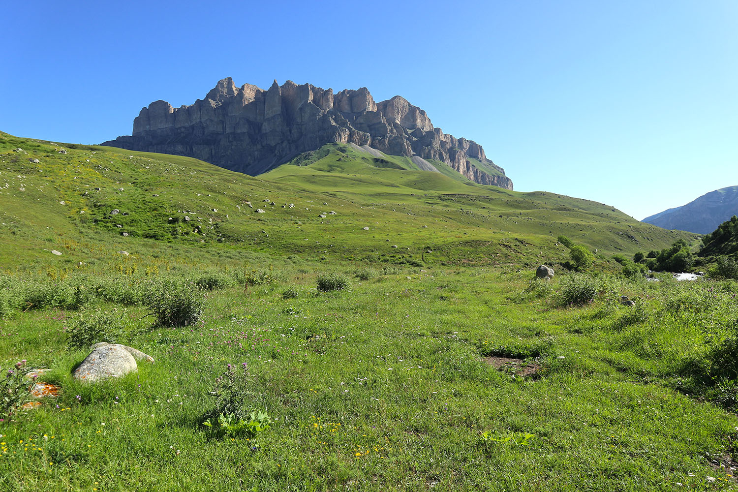 Псыгансу в верхнем течении, image of landscape/habitat.