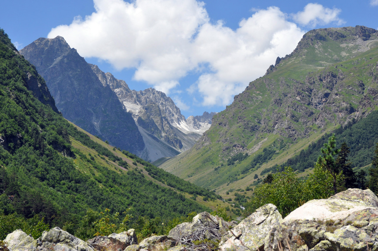 Окрестности города Теберда, image of landscape/habitat.