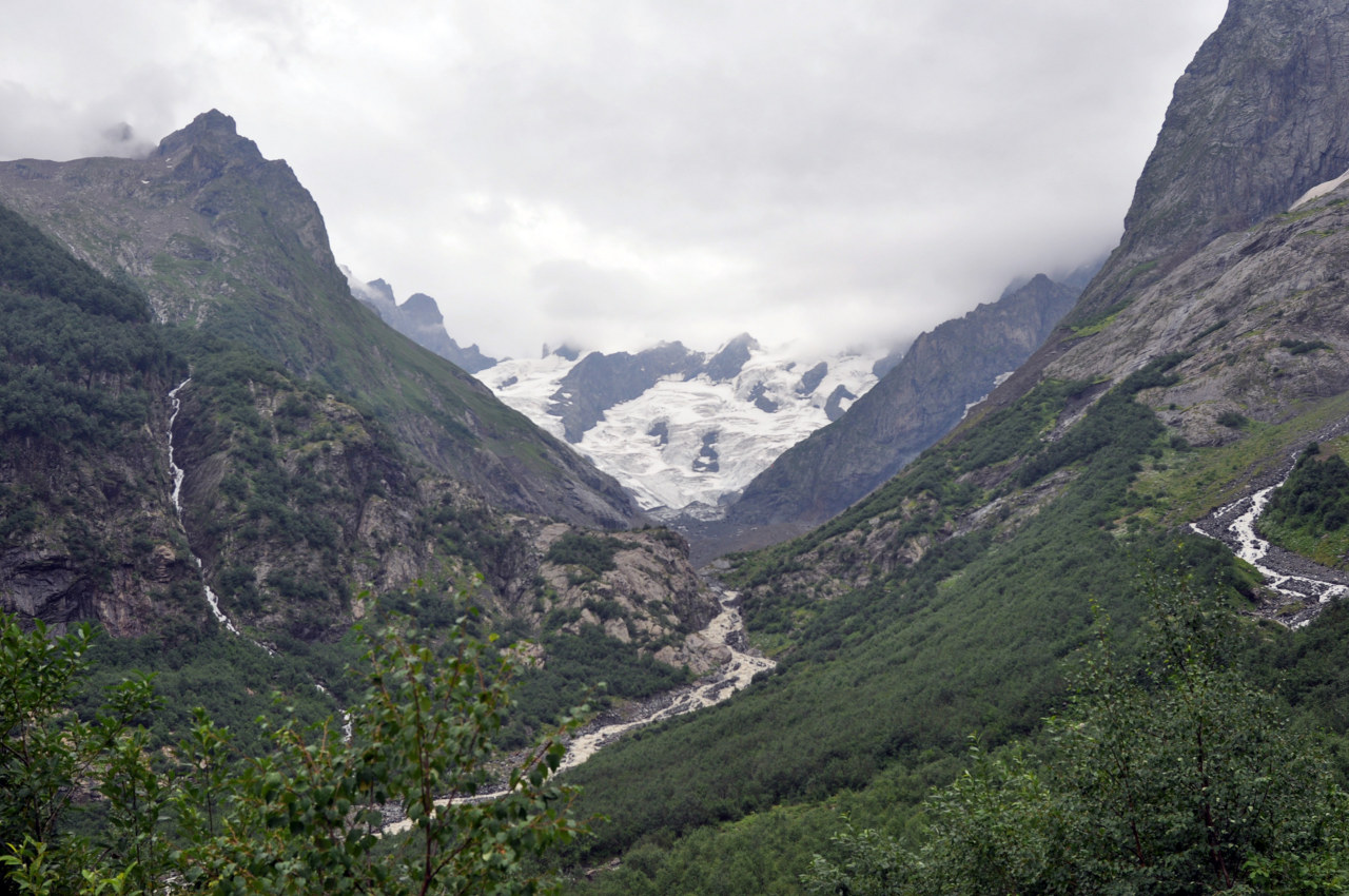 Окрестности поселка Домбай, image of landscape/habitat.