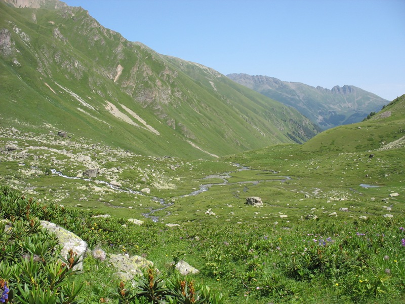 Ущелье реки Азгек, image of landscape/habitat.