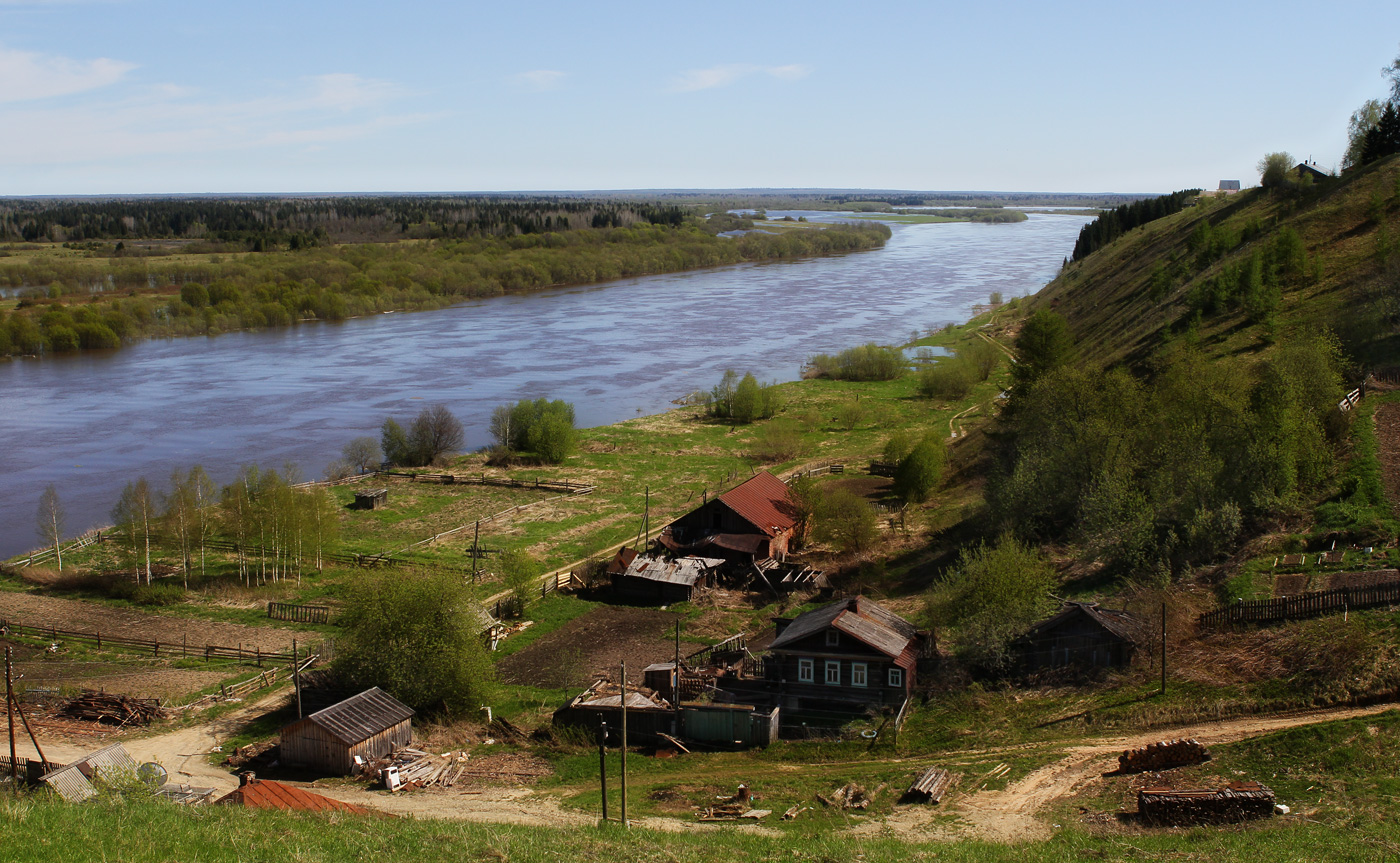 Низовья реки Колва, изображение ландшафта.