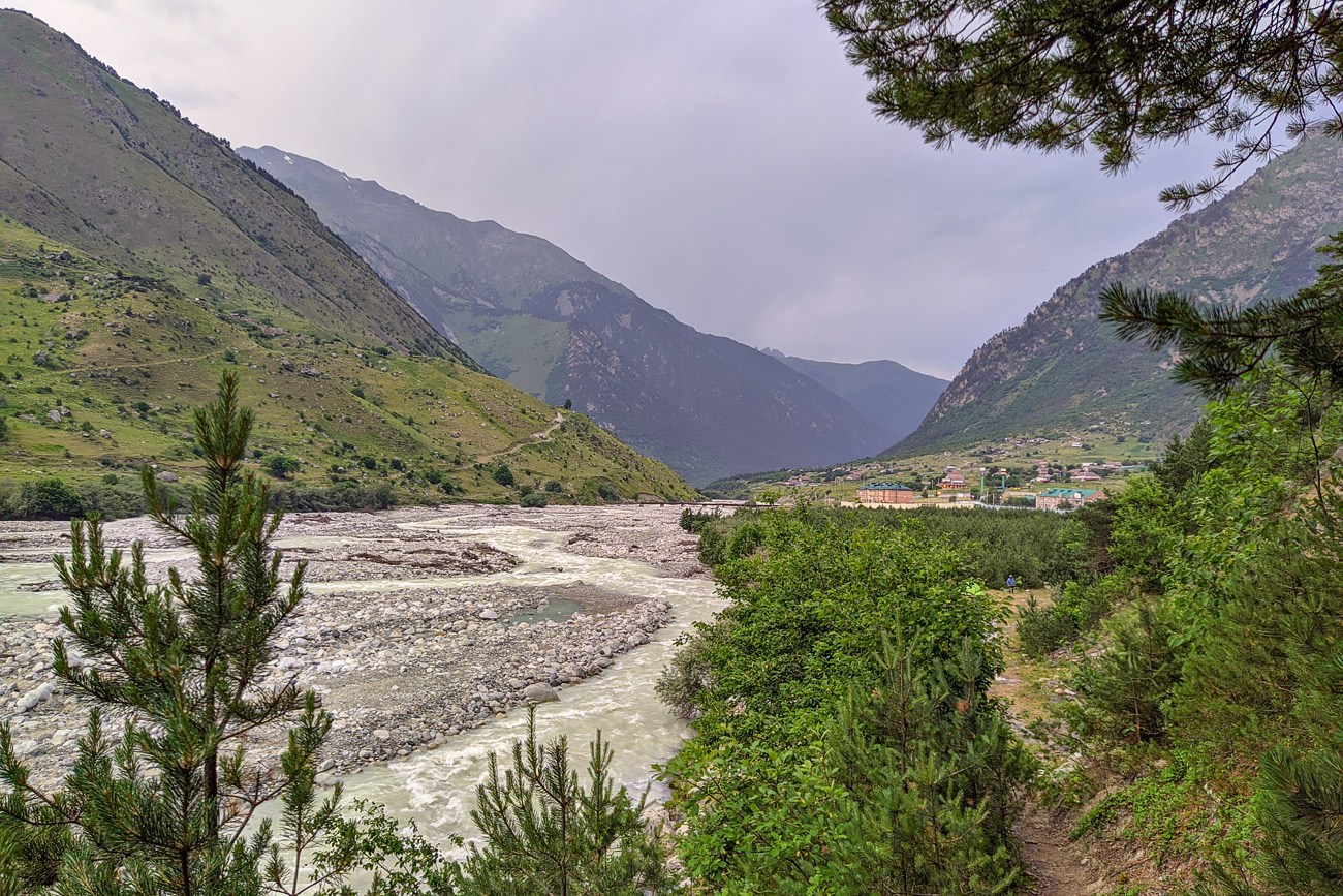 Долина реки Караугомдон, изображение ландшафта.