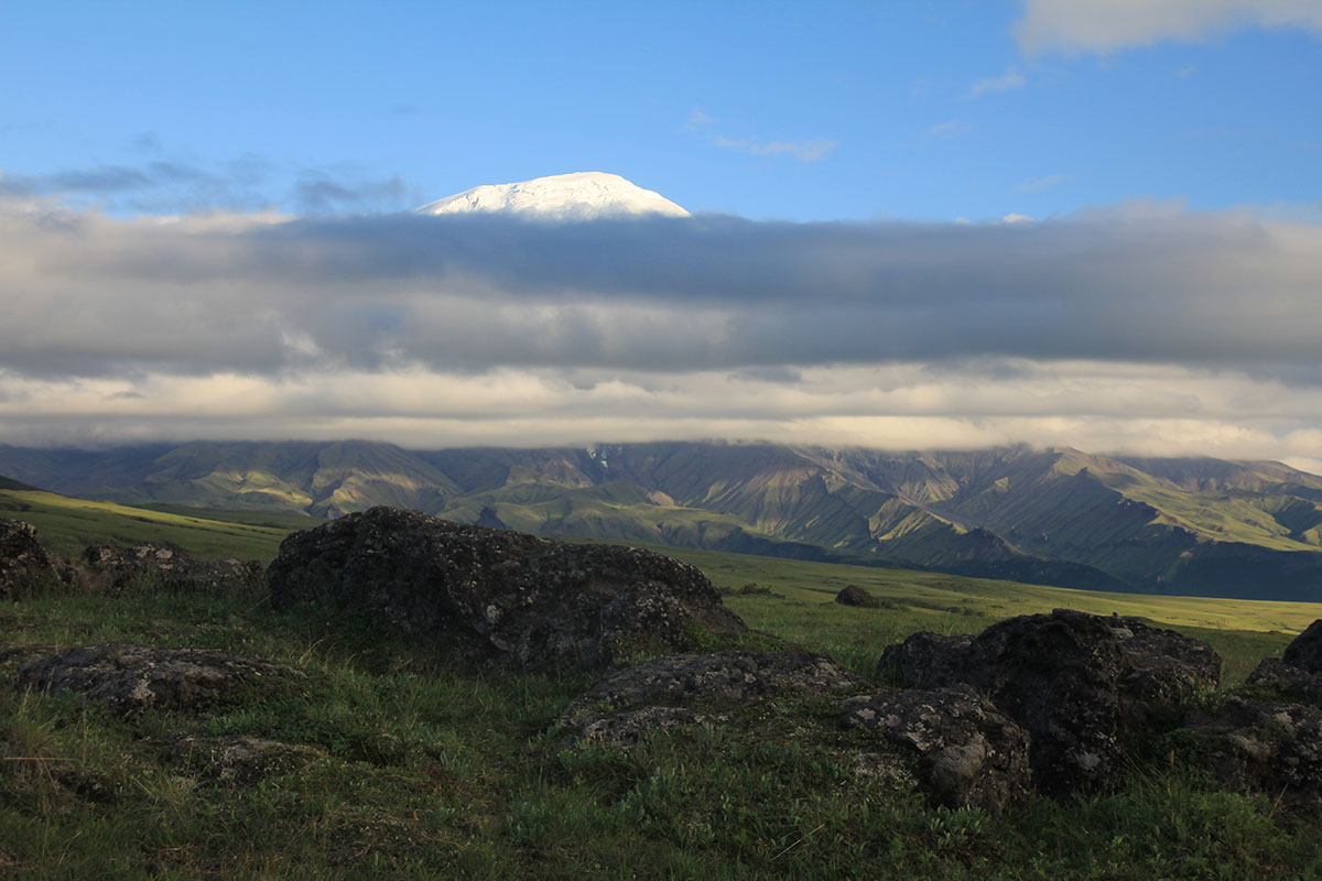 Вулкан Ушковский, изображение ландшафта.