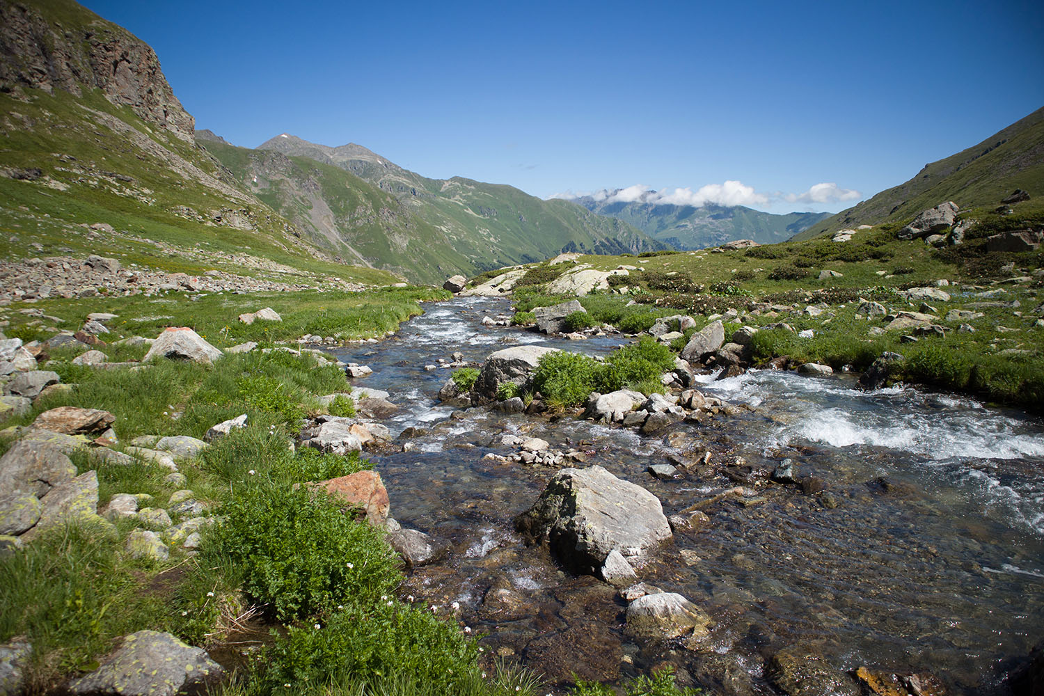 Верхняя стоянка Имеретин. тропы, image of landscape/habitat.