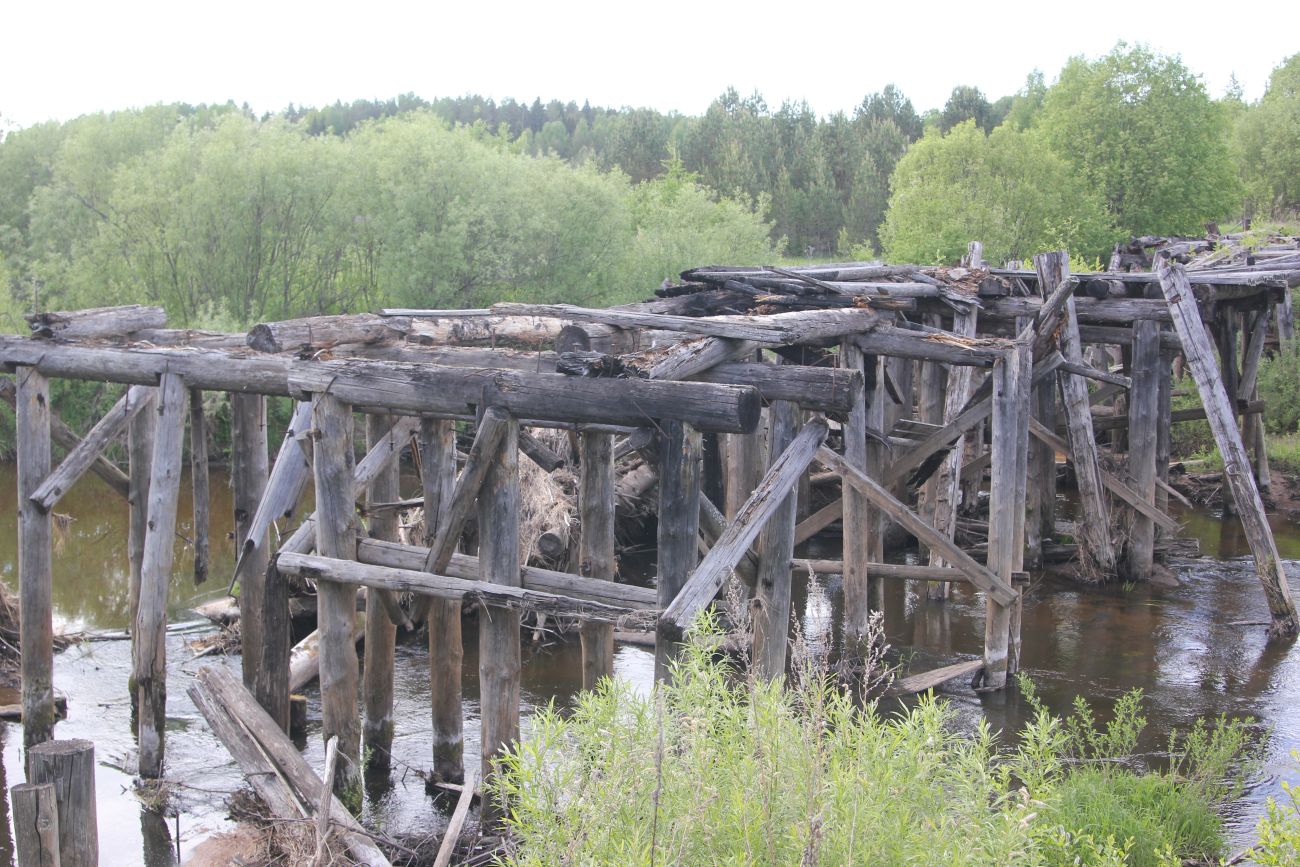 Река Вига рядом с Гольцово, изображение ландшафта.